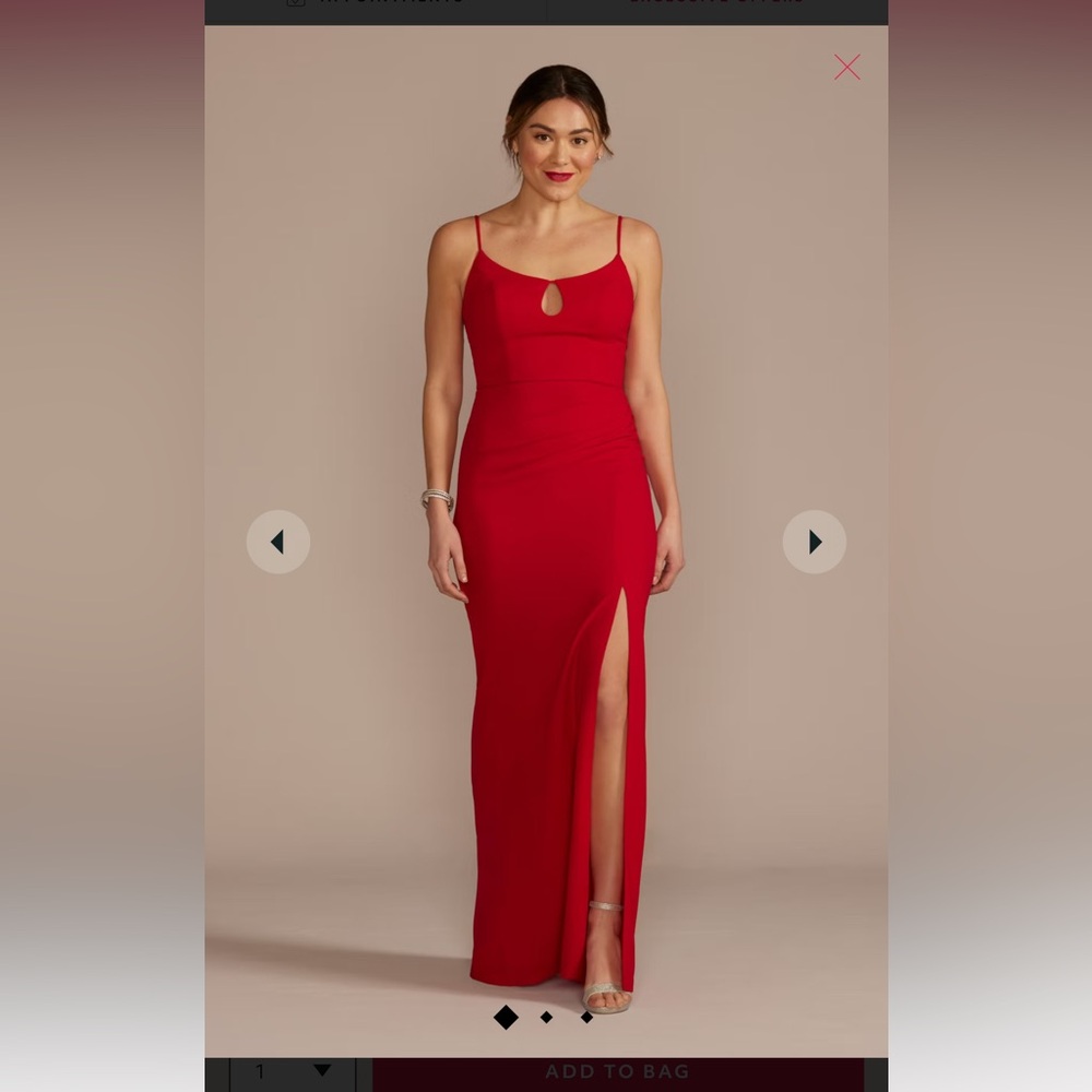 Db Studio Crepe Keyhole Sheath With Side Slit - image 1